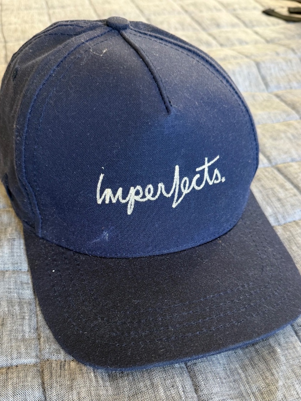 Imperfects 5-Panel Waxed Cotton Navy Carpenter Hat - Made in USA San Diego